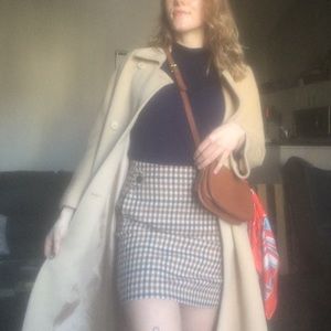 Classy color scheme plaid skirt